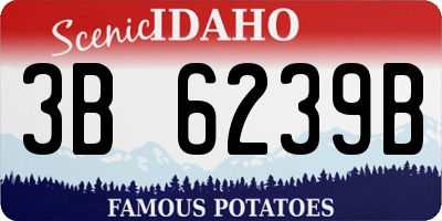 ID license plate 3B6239B