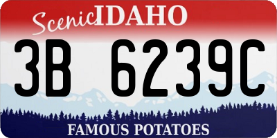 ID license plate 3B6239C