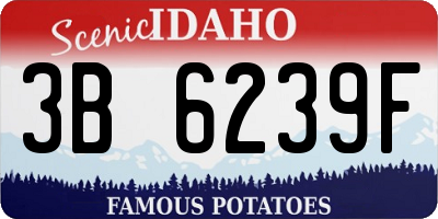 ID license plate 3B6239F