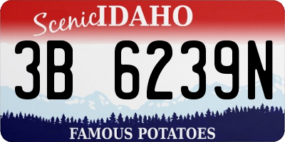ID license plate 3B6239N