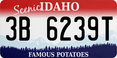ID license plate 3B6239T
