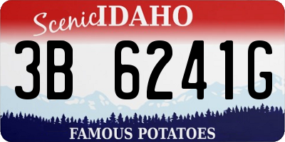 ID license plate 3B6241G