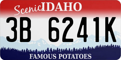 ID license plate 3B6241K