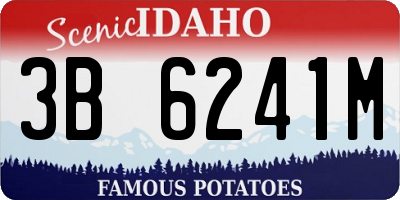 ID license plate 3B6241M