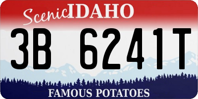 ID license plate 3B6241T