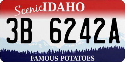 ID license plate 3B6242A
