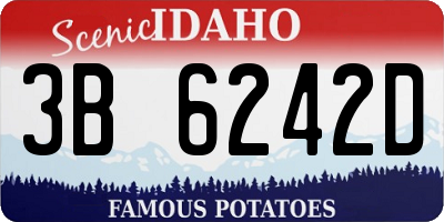 ID license plate 3B6242D