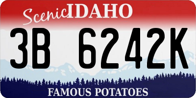 ID license plate 3B6242K