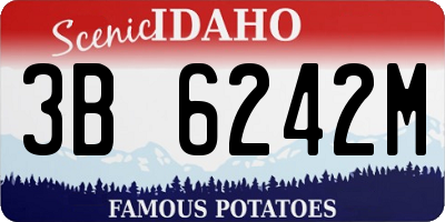 ID license plate 3B6242M