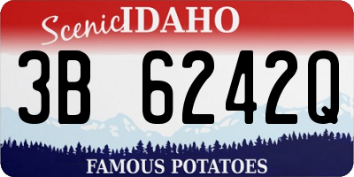ID license plate 3B6242Q