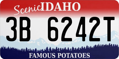 ID license plate 3B6242T
