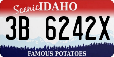 ID license plate 3B6242X