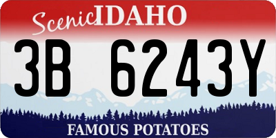 ID license plate 3B6243Y