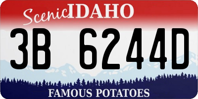 ID license plate 3B6244D