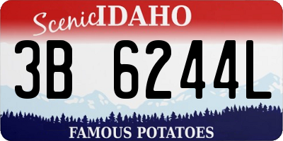 ID license plate 3B6244L