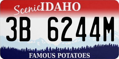 ID license plate 3B6244M
