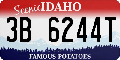 ID license plate 3B6244T