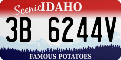 ID license plate 3B6244V