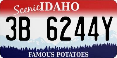 ID license plate 3B6244Y