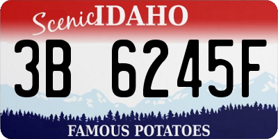 ID license plate 3B6245F