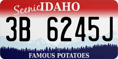 ID license plate 3B6245J