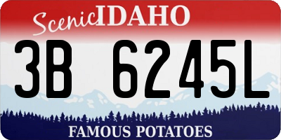 ID license plate 3B6245L