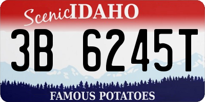 ID license plate 3B6245T