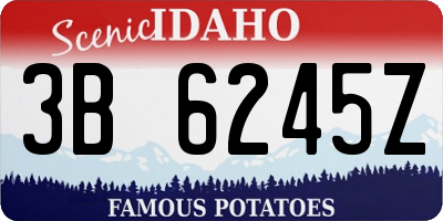 ID license plate 3B6245Z