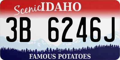 ID license plate 3B6246J