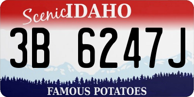 ID license plate 3B6247J