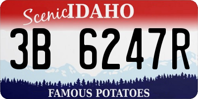 ID license plate 3B6247R