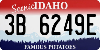 ID license plate 3B6249E