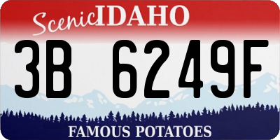 ID license plate 3B6249F