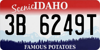 ID license plate 3B6249T