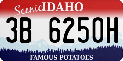 ID license plate 3B6250H