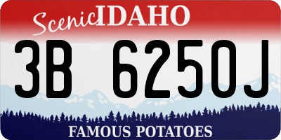 ID license plate 3B6250J