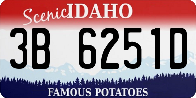 ID license plate 3B6251D