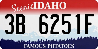 ID license plate 3B6251F