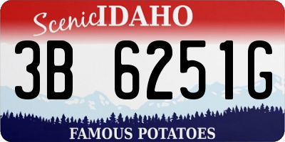 ID license plate 3B6251G