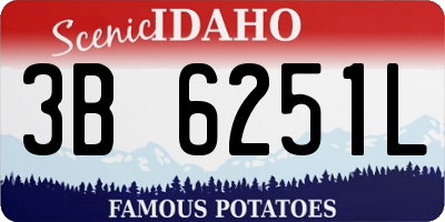 ID license plate 3B6251L