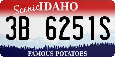 ID license plate 3B6251S