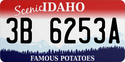 ID license plate 3B6253A