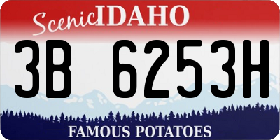 ID license plate 3B6253H