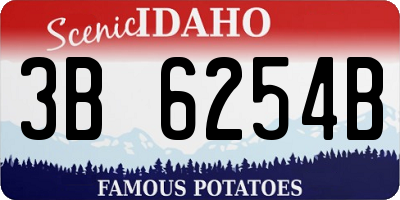 ID license plate 3B6254B