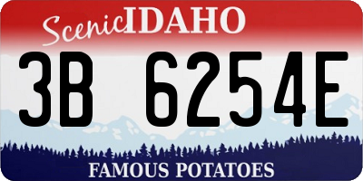 ID license plate 3B6254E