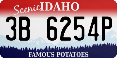 ID license plate 3B6254P