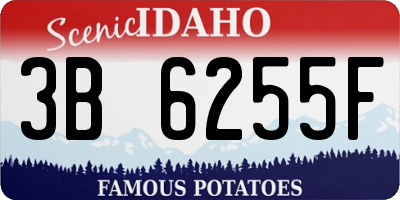 ID license plate 3B6255F