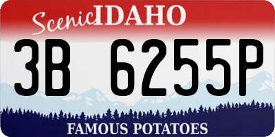 ID license plate 3B6255P