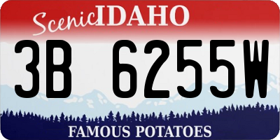 ID license plate 3B6255W