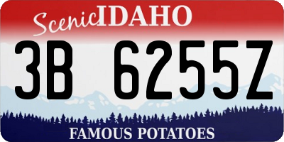 ID license plate 3B6255Z